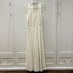 Club Monaco off white pleated jumpsuit